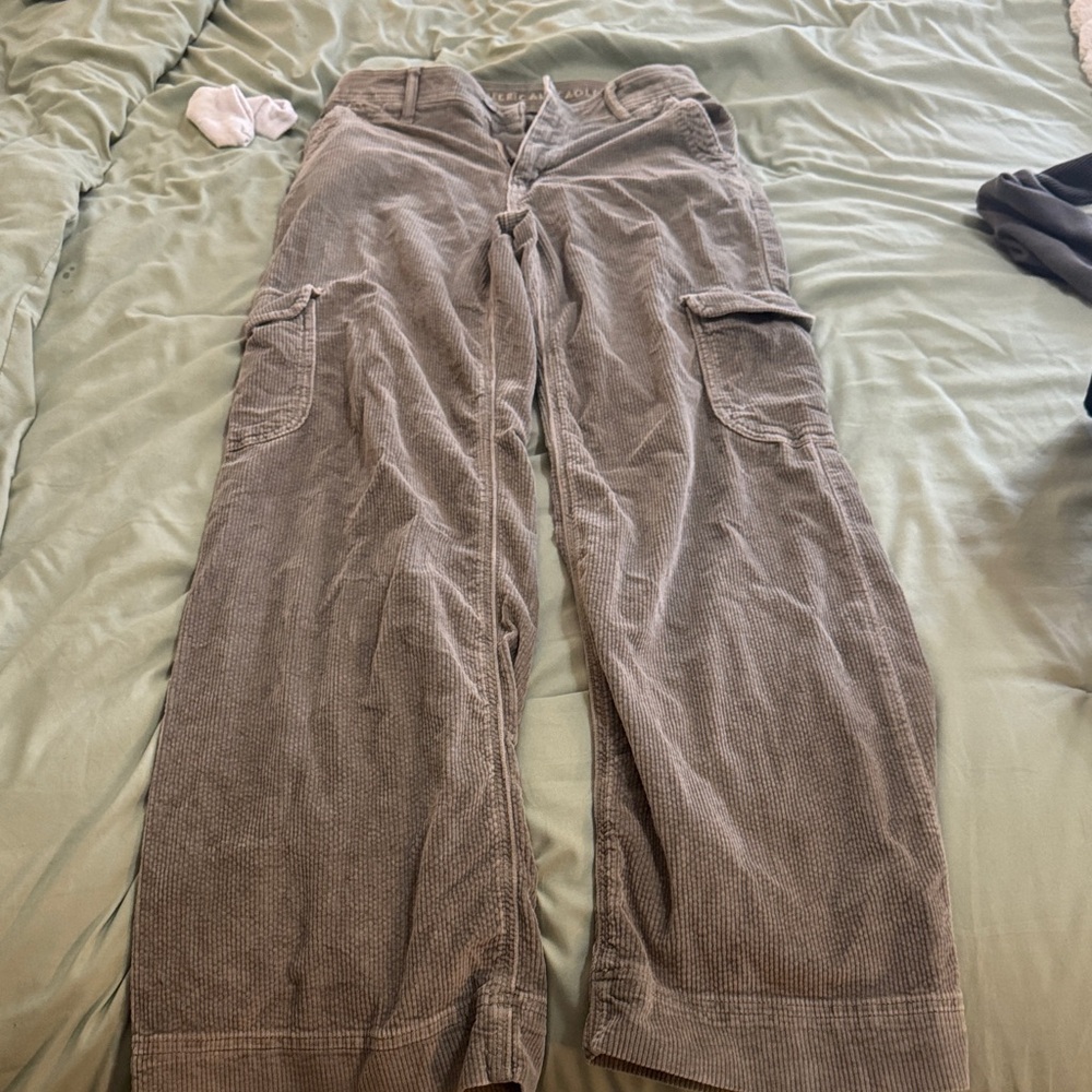 American Eagle Outfitters Gray Corduroy Pants